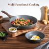 imageSENSARTE 125 Inch Nonstick Frying Pan Skillet Swiss Granite Coating Omelette Pan Healthy Stone Cookware PFOA FreeGray