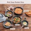 imageSENSARTE 125 Inch Nonstick Frying Pan Skillet Swiss Granite Coating Omelette Pan Healthy Stone Cookware PFOA FreeGray