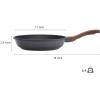 imageSENSARTE 125 Inch Nonstick Frying Pan Skillet Swiss Granite Coating Omelette Pan Healthy Stone Cookware PFOA FreeGray