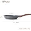 imageSENSARTE 125 Inch Nonstick Frying Pan Skillet Swiss Granite Coating Omelette Pan Healthy Stone Cookware PFOA FreeGray