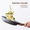 imageSENSARTE 125 Inch Nonstick Frying Pan Skillet Swiss Granite Coating Omelette Pan Healthy Stone Cookware PFOA FreeGray