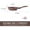 imageSENSARTE 125 Inch Nonstick Frying Pan Skillet Swiss Granite Coating Omelette Pan Healthy Stone Cookware PFOA FreeToffee Brown