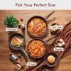 imageSENSARTE 125 Inch Nonstick Frying Pan Skillet Swiss Granite Coating Omelette Pan Healthy Stone Cookware PFOA FreeToffee Brown