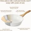 imageSENSARTE 125 Inch Nonstick Frying Pan Skillet Swiss Granite Coating Omelette Pan Healthy Stone Cookware PFOA FreeWhite