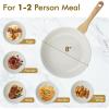 imageSENSARTE 125 Inch Nonstick Frying Pan Skillet Swiss Granite Coating Omelette Pan Healthy Stone Cookware PFOA FreeWhite
