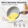 imageSENSARTE 17 Piece Pots and Pans Set Nonstick Detachable Handle Cookware Set Induction Kitchen Cookware Set with Removable Handle Healthy Non Stick for RV Dishwasher  Oven Safe PFOA Free WhiteGray