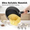 imageSENSARTE 17 Piece Pots and Pans Set Nonstick Detachable Handle Cookware Set Induction Kitchen Cookware Set with Removable Handle Healthy Non Stick for RV Dishwasher  Oven Safe PFOA Free WhiteBlack
