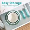 imageSENSARTE 17 Piece Pots and Pans Set Nonstick Detachable Handle Cookware Set Induction Kitchen Cookware Set with Removable Handle Healthy Non Stick for RV Dishwasher  Oven Safe PFOA Free WhiteTurquoise