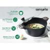 imageSENSARTE 4Pcs Nonstick Cookware Sets Pots and Pans Set 15QT Sauce Pan with Lid ampamp 45 QT Stock Pot Non Toxic PFOAampampPFOS Free