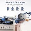 imageSENSARTE Ceramic Cookware Set Nontoxic 14 Pcs Nonstick Pots and Pans Set Dishwasher Safe Induction Cookware Healthy Kitchen Cooking Set PFOAPFASPTFE FreeVelvet Blue