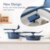imageSENSARTE Ceramic Cookware Set Nontoxic 14 Pcs Nonstick Pots and Pans Set Dishwasher Safe Induction Cookware Healthy Kitchen Cooking Set PFOAPFASPTFE FreeVelvet Blue