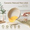 imageSENSARTE Ceramic Cookware Set Nontoxic 14 Pcs Nonstick Pots and Pans Set Dishwasher Safe Induction Cookware Healthy Kitchen Cooking Set wDiecast Lids PFOAPFASPTFE FreeCeramic White