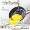 imageSENSARTE Ceramic Cookware Sets Pots and Pans Set Non stick Non toxic Healthy Induction Cookware 26 Pcs Nonstick Kitchen Cooking Set wFrying Pans Set Saucepans SetClassic Black