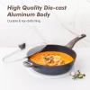 imageSENSARTE Ceramic Cookware Sets Pots and Pans Set Non stick Non toxic Healthy Induction Cookware 26 Pcs Nonstick Kitchen Cooking Set wFrying Pans Set Saucepans SetClassic Black