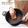 imageSENSARTE Ceramic Cookware Sets Pots and Pans Set Non stick Non toxic Healthy Induction Cookware 26 Pcs Nonstick Kitchen Cooking Set wFrying Pans Set Saucepans SetClassic Black
