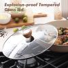 imageSENSARTE Ceramic Nonstick Frying Pan Skillet with Lid 8inch Non Stick Pan Omelet Pans Nontoxic Healthy Kitchen Cooking Chefs Pan Free of Intentionally Added PFASPTFE Induction Compatible TaupeCeramic Taupe