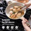imageSENSARTE Ceramic Nonstick Frying Pan Small Skillet 8Inch Non Stick Omelette Pans Nontoxic Healthy Kitchen Cooking Chefs Pan Free of Intentionally Added PFOAPFASPTFE Induction Compatible TaupeCeramic Taupe