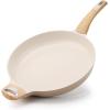 imageSENSARTE Ceramic Nonstick Frying Pan Small Skillet 8Inch Non Stick Omelette Pans Nontoxic Healthy Kitchen Cooking Chefs Pan Free of Intentionally Added PFOAPFASPTFE Induction Compatible TaupeCeramic Taupe