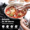 imageSENSARTE Ceramic Nonstick Frying Pan Small Skillet 8Inch Non Stick Omelette Pans Nontoxic Healthy Kitchen Cooking Chefs Pan Free of Intentionally Added PFOAPFASPTFE Induction Compatible TaupeCeramic White