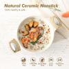 imageSENSARTE Ceramic Nonstick Stock Pot with Lid 264566 QT Soup Pot Casserole Pot Nontoxic Healthy Pasta Pot Large Cooking Pot Stew Pot Induction Compatible PFOA PFAS PTFE Free WhiteCeramic White