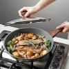 imageSENSARTE Nonstick Ceramic Frying Pan with Lid 8951011125 Inch Omelet Pan Skillet Free of Intentionally Added PFASPTFE Nontoxic Chefs Pan Induction Compatible Pan Heat Resistant HandleGray Granite