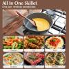 imageSENSARTE Nonstick Cookware Set 16Piece Healthy Pots and Pans Set Nonstick Kitchen Cooking Set with StayCool Handles Silicone Utensils and Pot Protectors PFOA FreeGray