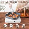 imageSENSARTE Nonstick Cookware Set 23Piece Non Stick Pots and Pans Set with Swiss Granite Coating Healthy Kitchen Cooking Set StayCool HandlesGray