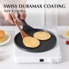imageSENSARTE Nonstick Crepe Pan Swiss Granite Coating Dosa Pan Pancake Flat Skillet Tawa Griddle 10Inch with StayCool Handle Induction CompatibleBlack
