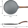 imageSENSARTE Nonstick Crepe Pan Swiss Granite Coating Dosa Pan Pancake Flat Skillet Tawa Griddle 10Inch with StayCool Handle Induction CompatibleGray