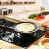 imageSENSARTE Nonstick Crepe Pan Swiss Granite Coating Dosa Pan Pancake Flat Skillet Tawa Griddle 10Inch with StayCool Handle Induction CompatibleGray
