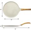 imageSENSARTE Nonstick Crepe Pan Swiss Granite Coating Dosa Pan Pancake Flat Skillet Tawa Griddle 10Inch with StayCool Handle Induction CompatibleWhite