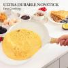 imageSENSARTE Nonstick Crepe Pan Swiss Granite Coating Dosa Pan Pancake Flat Skillet Tawa Griddle 10Inch with StayCool Handle Induction CompatibleWhite
