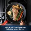 imageSENSARTE Nonstick Frying Pan Set 2Piece Oven Safe Skillets with Swiss Coating Induction Compatible Chef Pan Set Dishwasher Safe Cooking Pans PFOA PFOS Free 8 and 10 InchRed