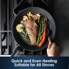 imageSENSARTE Nonstick Frying Pan Set 2Piece Oven Safe Skillets with Swiss Coating Induction Compatible Chef Pan Set Dishwasher Safe Cooking Pans PFOA PFOS Free 8 and 10 InchBlack