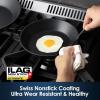 imageSENSARTE Nonstick Frying Pan Set 2Piece Oven Safe Skillets with Swiss Coating Induction Compatible Chef Pan Set Dishwasher Safe Cooking Pans PFOA PFOS Free 8 and 10 InchBlack
