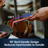 imageSENSARTE Nonstick Frying Pan Set 2Piece Oven Safe Skillets with Swiss Coating Induction Compatible Chef Pan Set Dishwasher Safe Cooking Pans PFOA PFOS Free 8 and 10 InchRed