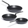 imageSENSARTE Nonstick Frying Pan Set 2Piece Oven Safe Skillets with Swiss Coating Induction Compatible Chef Pan Set Dishwasher Safe Cooking Pans PFOA PFOS Free 8 and 10 InchBlack