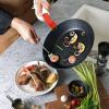 imageSENSARTE Nonstick Frying Pan Set 2Piece Oven Safe Skillets with Swiss Coating Induction Compatible Chef Pan Set Dishwasher Safe Cooking Pans PFOA PFOS Free 8 and 10 InchRed