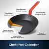 imageSENSARTE Nonstick Frying Pan Set 2Piece Oven Safe Skillets with Swiss Coating Induction Compatible Chef Pan Set Dishwasher Safe Cooking Pans PFOA PFOS Free 8 and 10 InchRed