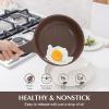 imageSENSARTE Nonstick Frying Pan Skillet Granite Coating Omelette Pan Healthy Stone Cookware Chefs Pan PFOA Free Toffee Brown 8 Inch