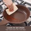 imageSENSARTE Nonstick Frying Pan Skillet Granite Coating Omelette Pan Healthy Stone Cookware Chefs Pan PFOA Free Toffee Brown 8 Inch