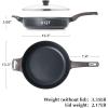 imageSENSARTE Nonstick Frying Pan Skillet with Lid 12 Inch Large Deep Frying Pan 5 Qt Non Stick Saute Pan with Cover Induction Pan Healthy Non Toxic Cooking Pan with Helper Handle PFOA PFOS FreeClassic Black