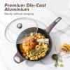 imageSENSARTE Nonstick Frying Pan Skillet with Lid 12 Inch Large Deep Frying Pan 5 Qt Non Stick Saute Pan with Cover Induction Pan Healthy Non Toxic Cooking Pan with Helper Handle PFOA PFOS FreeClassic Black
