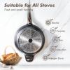imageSENSARTE Nonstick Frying Pan Skillet with Lid 12 Inch Large Deep Frying Pan 5 Qt Non Stick Saute Pan with Cover Induction Pan Healthy Non Toxic Cooking Pan with Helper Handle PFOA PFOS FreeClassic Black