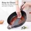 imageSENSARTE Nonstick Frying Pan Skillet with Lid 12 Inch Large Deep Frying Pan 5 Qt Non Stick Saute Pan with Cover Induction Pan Healthy Non Toxic Cooking Pan with Helper Handle PFOA PFOS FreeClassic Black