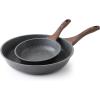 imageSENSARTE Nonstick Frying Pan Skillets Swiss Granite Coating Omelette Pans Healthy Cookware Chefs Pan Free of Intentionally Added PFOA 9511125 InchGray
