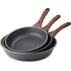 imageSENSARTE Nonstick Frying Pan Skillets Swiss Granite Coating Omelette Pans Healthy Cookware Chefs Pan Free of Intentionally Added PFOA 9511125 InchGray