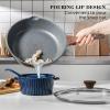 imageSENSARTE Nonstick Frying Pan Skillets Swiss Granite Coating Omelette Pans Healthy Cookware Chefs Pan Free of Intentionally Added PFOA 9511125 InchGray