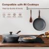 imageSENSARTE Nonstick Frying Pan Skillets Swiss Granite Coating Omelette Pans Healthy Cookware Chefs Pan Free of Intentionally Added PFOA 9511125 InchGray