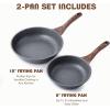 imageSENSARTE Nonstick Frying Pan Skillets Swiss Granite Coating Omelette Pans Healthy Cookware Chefs Pan Free of Intentionally Added PFOA 9511125 InchGray